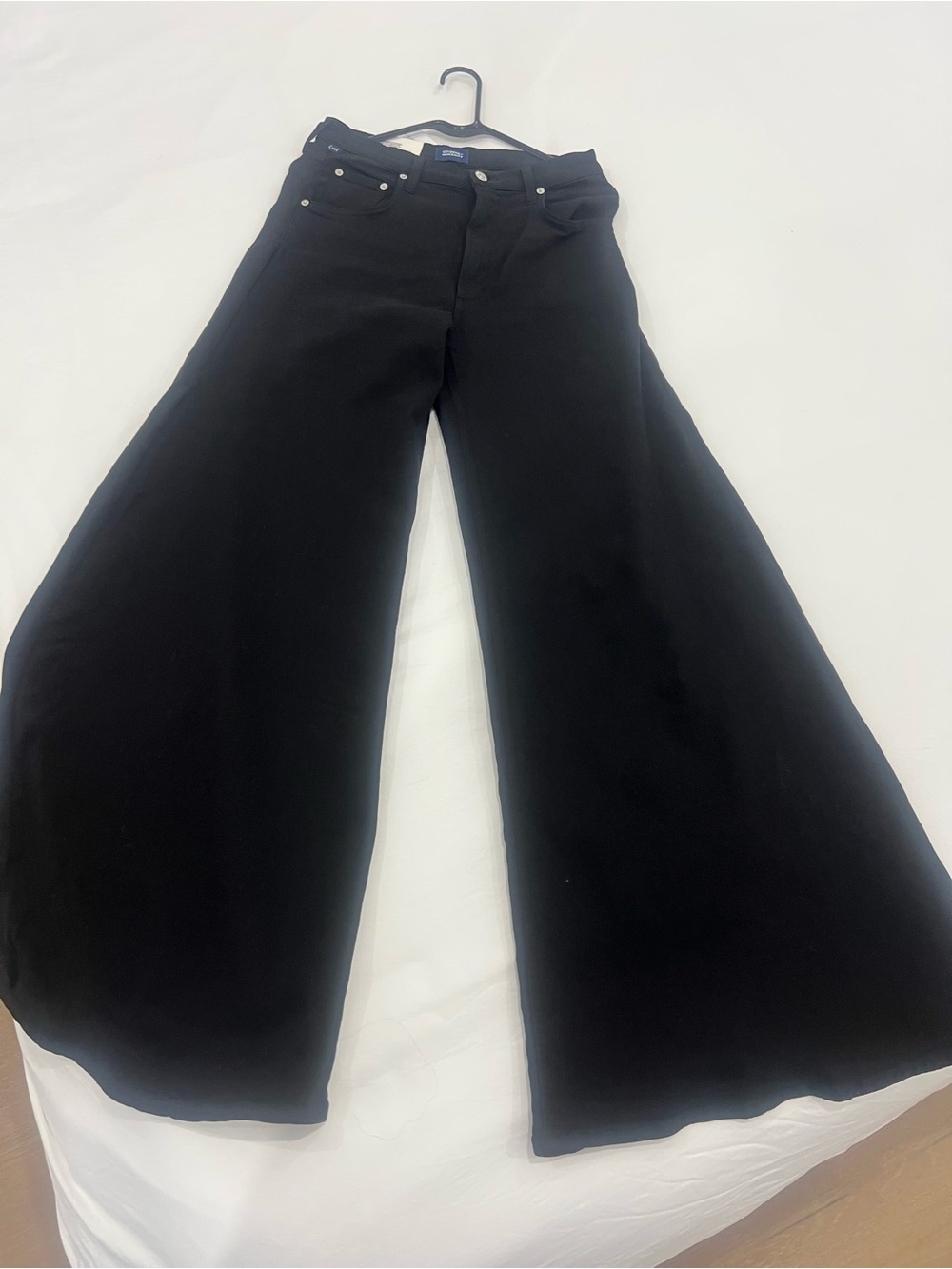 Citizens Of Humanity Black Wide-Leg High-Rise Jeans - Picture 6 of 11